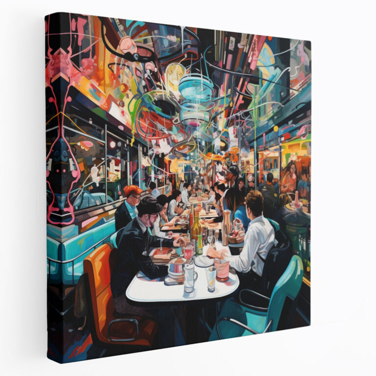 Nighthawks Canvas Print - Nighthawks, Nighthawks, Modern, Abstract Painting
