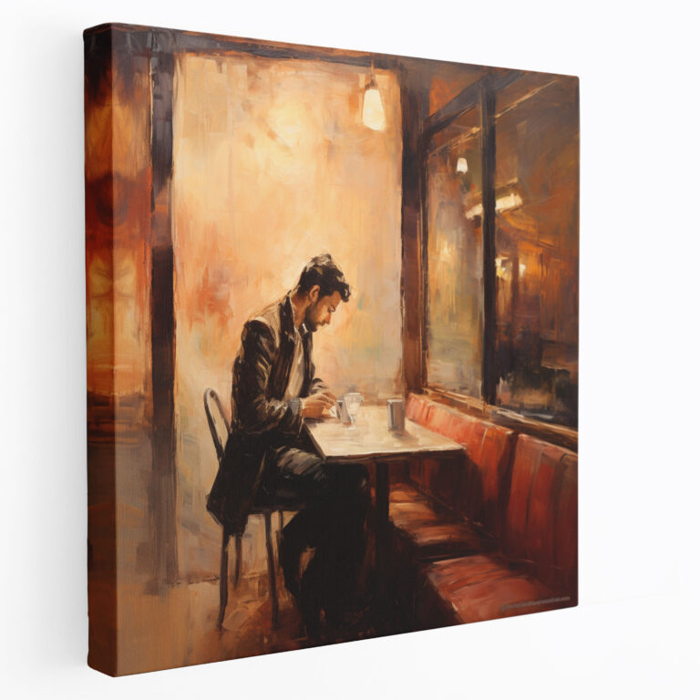 Nighthawks Impression Canvas Print - Nighthawks, Wall Art, Peaceful, Elegant Touch