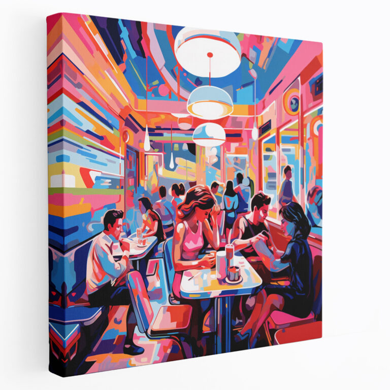Nighthawks Pop Art Canvas Print - Nighthawks, Wall Decoration, Canvas, Nighthawks