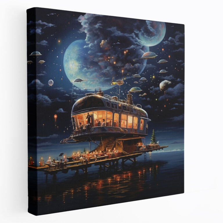 Nighthawks Surreal Canvas Print - Nighthawks, Wonder, Canvas Wall Art, Canvas Print