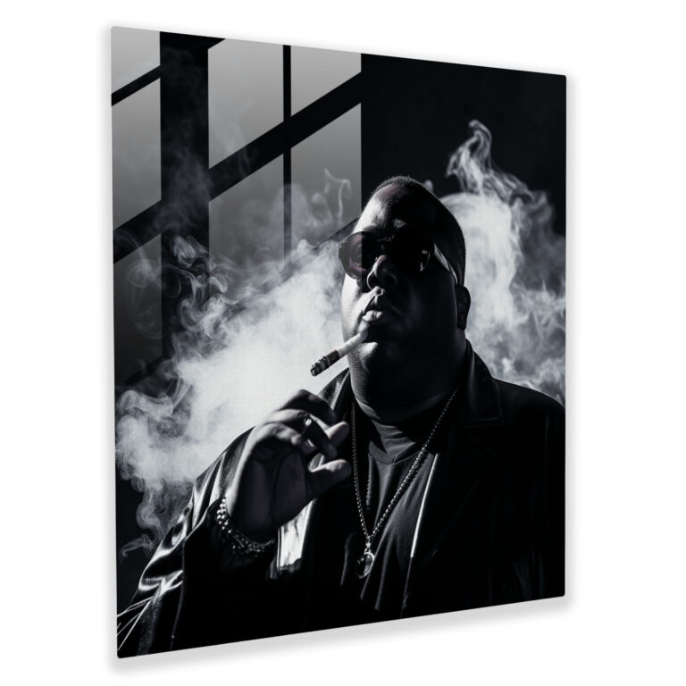 Notorious Big Glass Art - Notorious Big, Notorious Big, Intensity, Home Decoration
