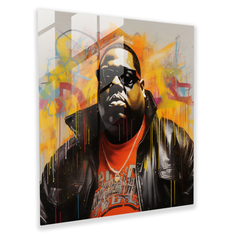 Notorious B.i.g. Glass Wall Art - Notorious Big, Graffiti-Style, Modern Art, Glass Wall Art