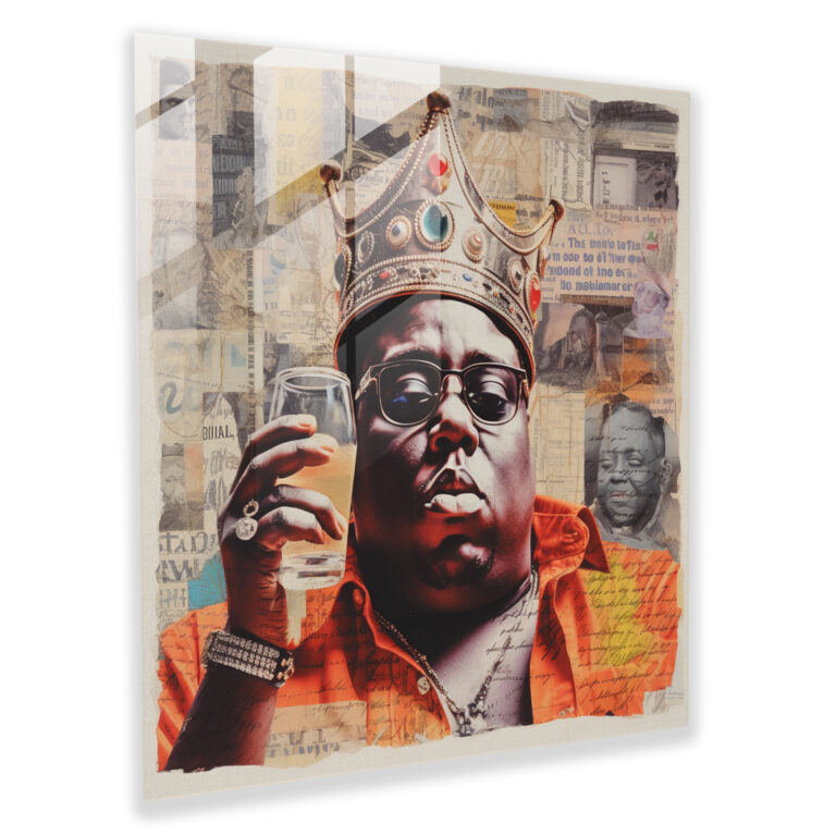 Notorious B.i.g. Collage Glass Wall Art - Notorious Big, Home Decoration, Iconic Photos, Memorable Lyrics