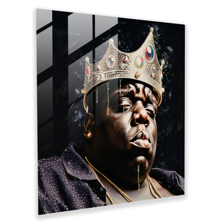 Notorious B.i.g. Realistic Glass Wall Art - Notorious Big, Notorious B.i.g., Wall Decoration, Glass Print