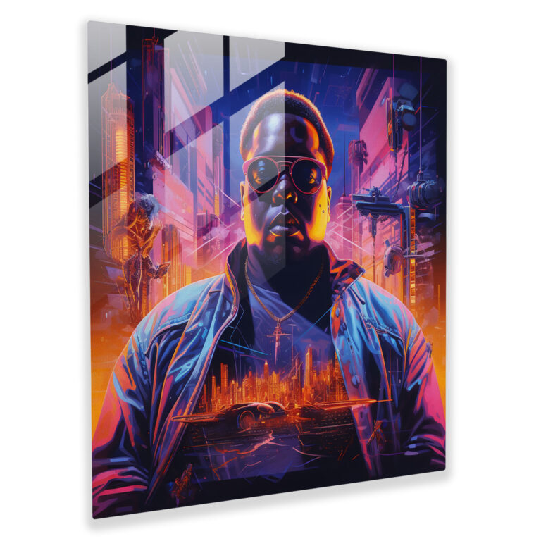 Notorious B.i.g. Wall Decoration - Notorious Big, Futuristic, Glass Print, Wall Decoration