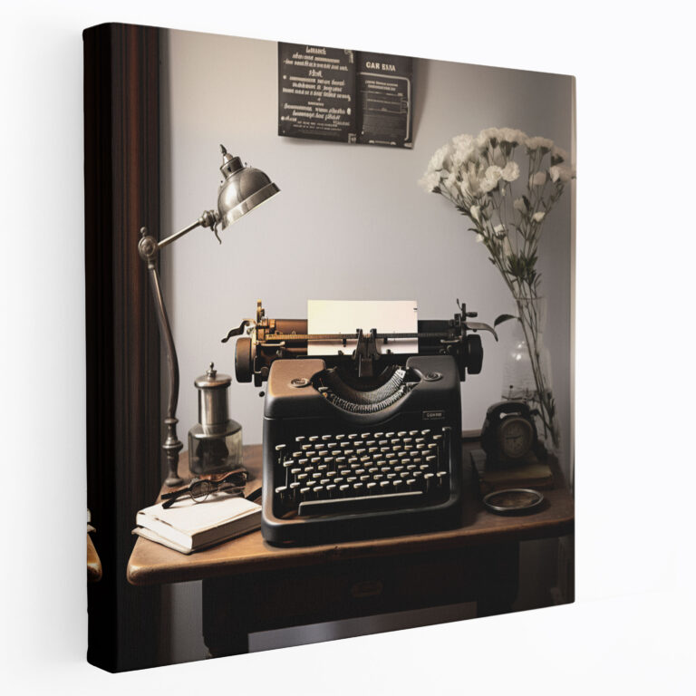 Nostalgic Typewriter Canvas Print - Nostalgia, Wall Decoration, Retro Charm, Wall Art