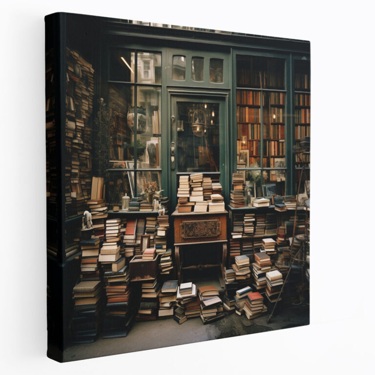 Nostalgic Bookstore Canvas Print - Nostalgia, Wall Decoration, Cozy Nook, Nostalgia