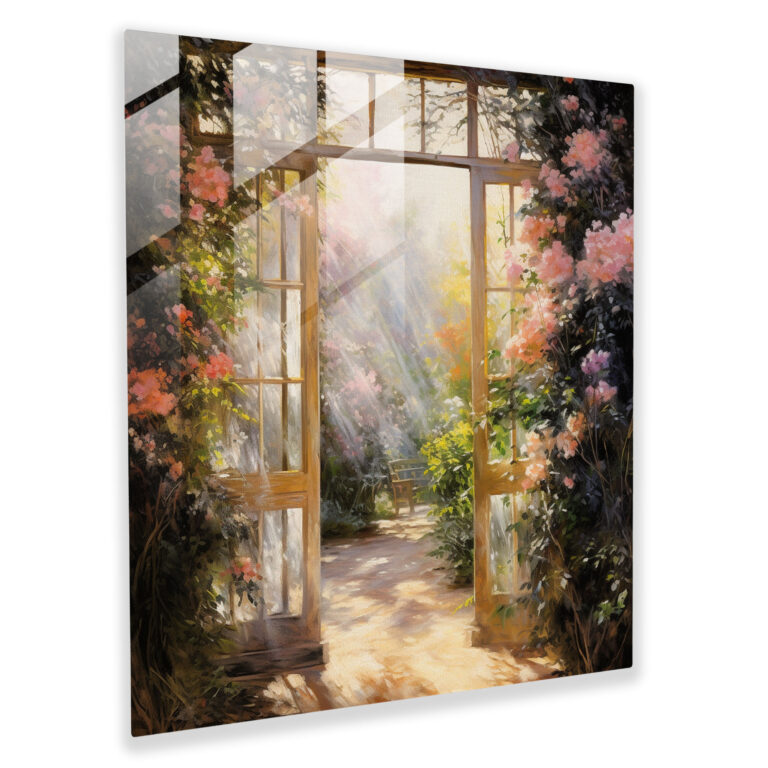 Impressionist Nursery Garden Glass Print - Nursery, Wall Decoration, Glass Print, Glass Wall Art