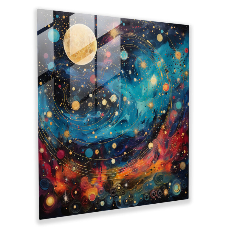 Celestial Nursery Glass Print - Nursery, Nursery, Home Decoration, Glass Wall Art