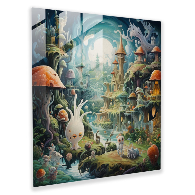 Fantasy Nursery Glass Print - Nursery, Oil Painting, Home Decoration, Glass Art