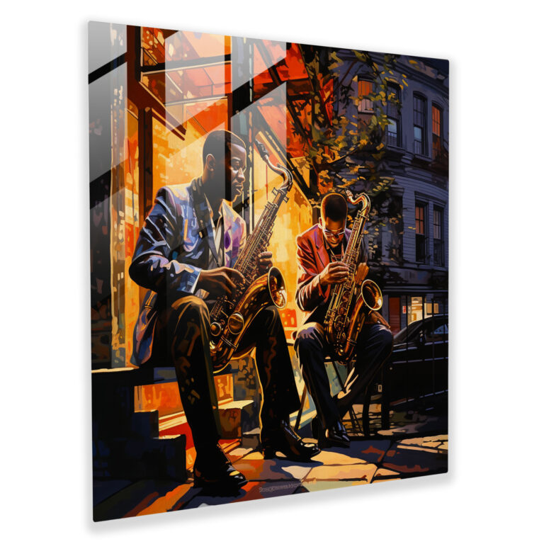 Jazz-inspired Glass Print - Harlem Musician Glass Wall Art - Vintage Home Decoration - Wall Decoration
