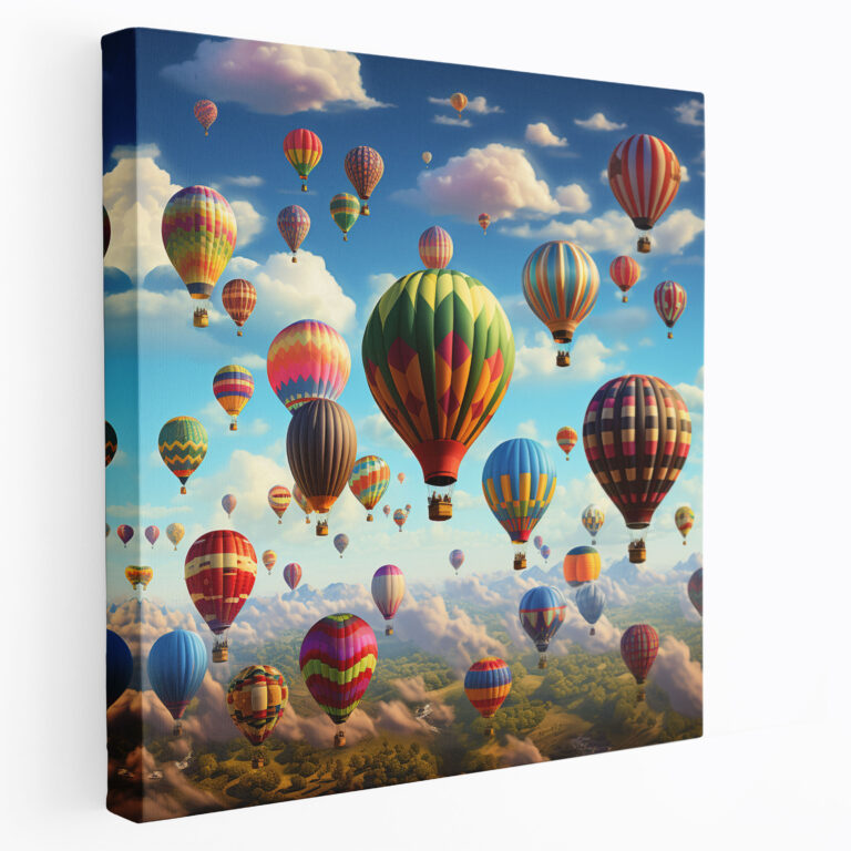 Nursery Wall Art: Colorful Hot Air Balloons - Nursery, Wall Art, Home Decoration, Retro Vibes