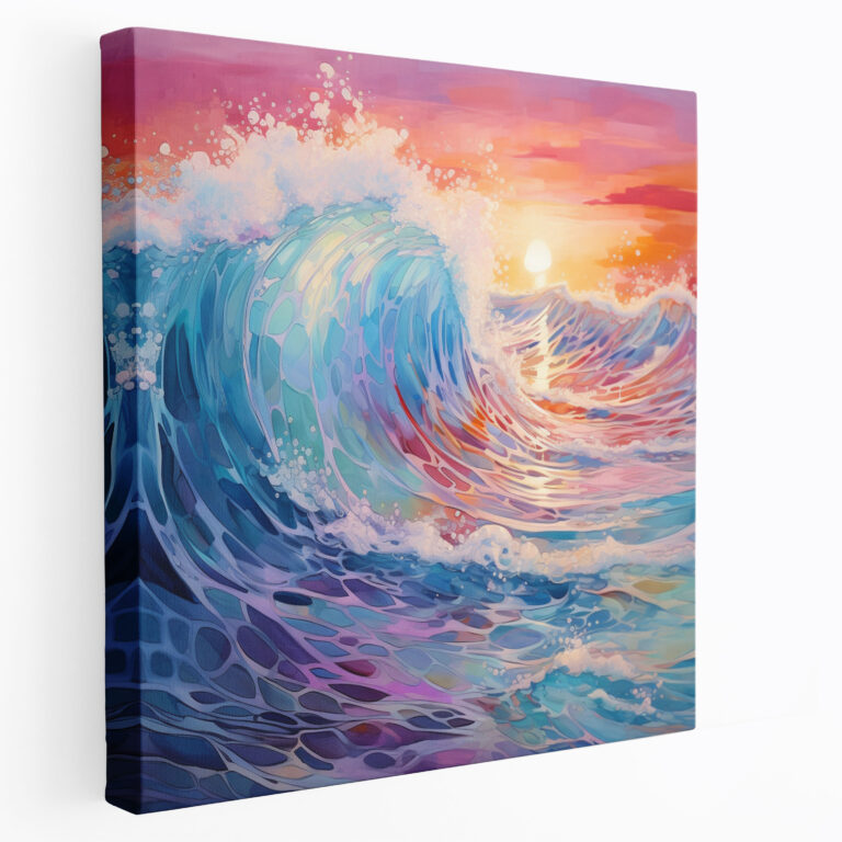 Nursery Wall Decoration: Pastel Ocean Wave - Nursery, Ocean Wave, Home Decoration, Canvas Wall Art