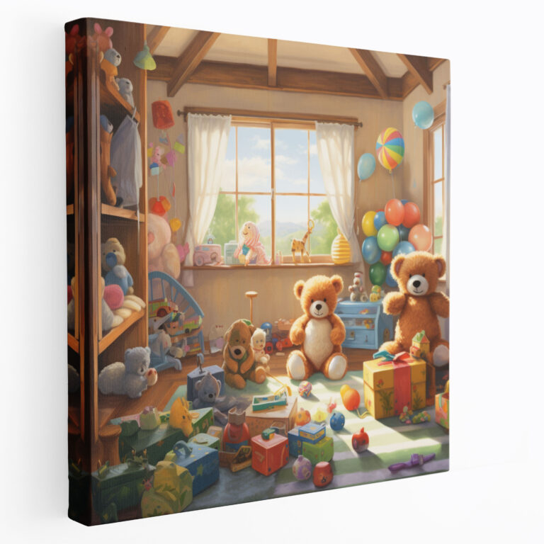 Nursery Soft Pastel Painting Canvas Print - Nursery, Home Decoration, Canvas Wall Art, Wall Art