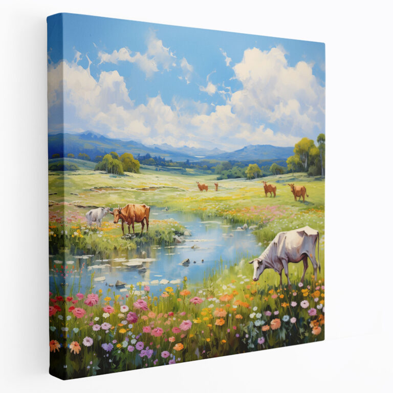 Nursery Meadow Canvas Print - Nursery, Nursery, Impressionist Painting, Canvas