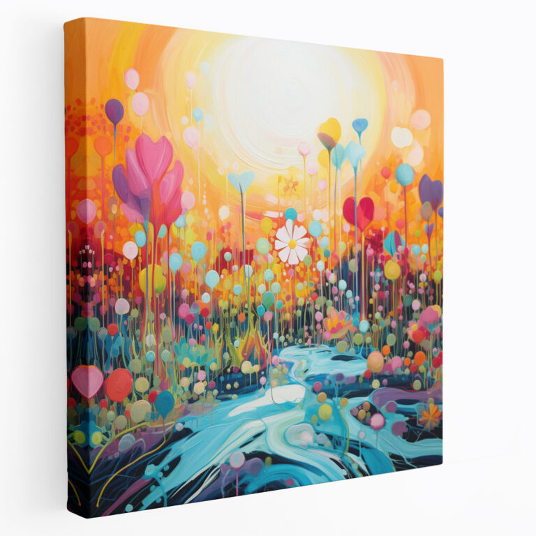 Colorful Nursery Canvas Print - Nursery, Wall Art, Vibrant Colors, Abstract