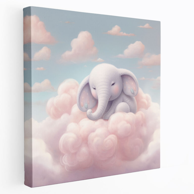 Nursery Soft Pastel Wall Art - Nursery, Canvas, Home Decoration, Sleeping