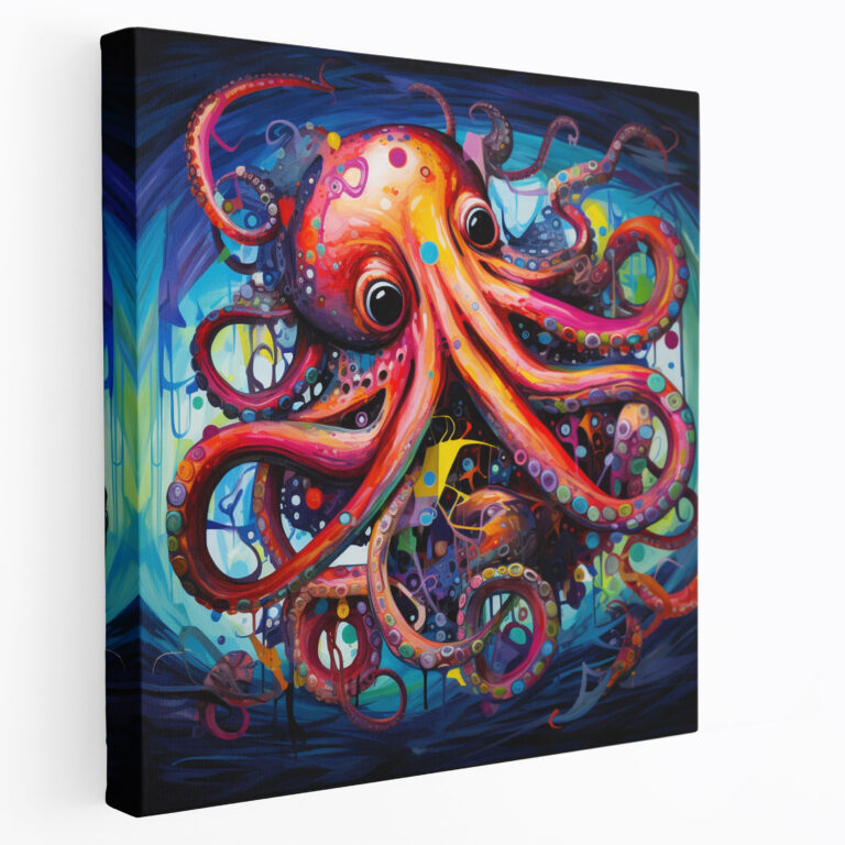 Octopus Wall Art - Abstract Acrylic Canvas Print - Octopus, Wall Art, Wall Decoration, Canvas Wall Art