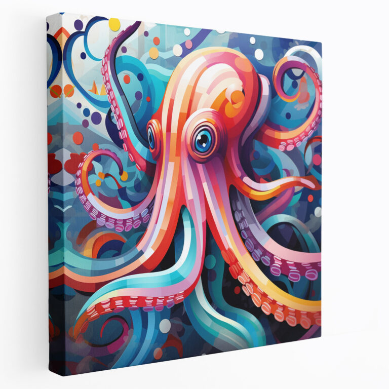 Octopus Wall Art - Modern Digital Canvas Print - Octopus, Wall Art, Home Decoration, Canvas Print