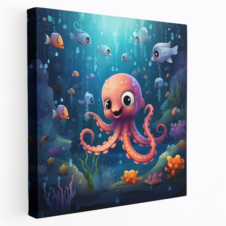 Whimsical Octopus Wall Art - Octopus, Whimsical Illustration, Magical, Wall Decoration