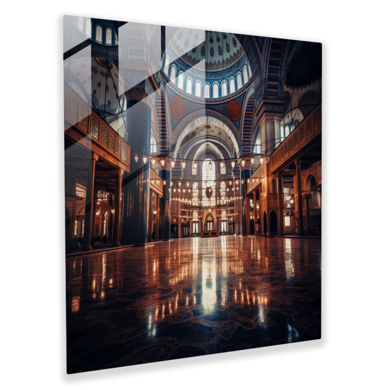 Ottoman Empire Glass Print - Traditional Mosque - Ottoman Empire, Modern Art, Glass Wall Art, Glass Art