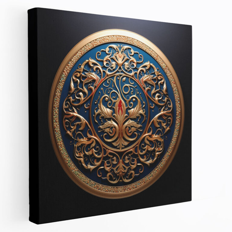 Ottoman Crest Calligraphy Canvas Print