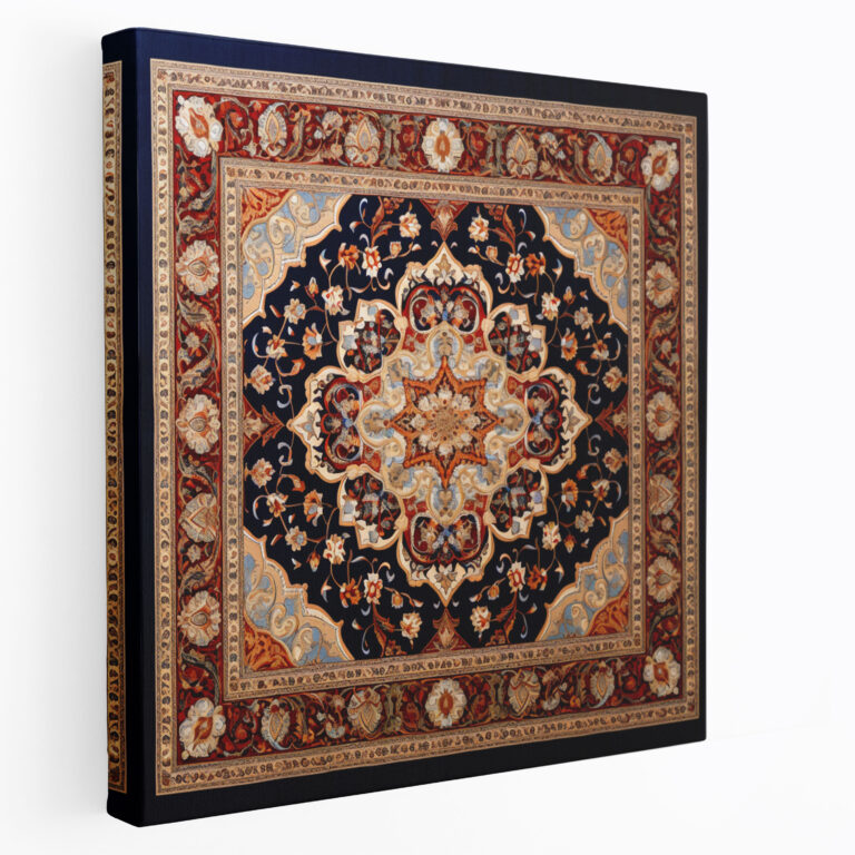 Reproduction of Famous Ottoman Carpet Design - High Quality Canvas Print