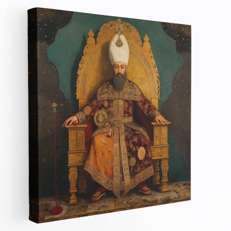 Traditional Turkish Painting Ottoman Sultan Canvas Print