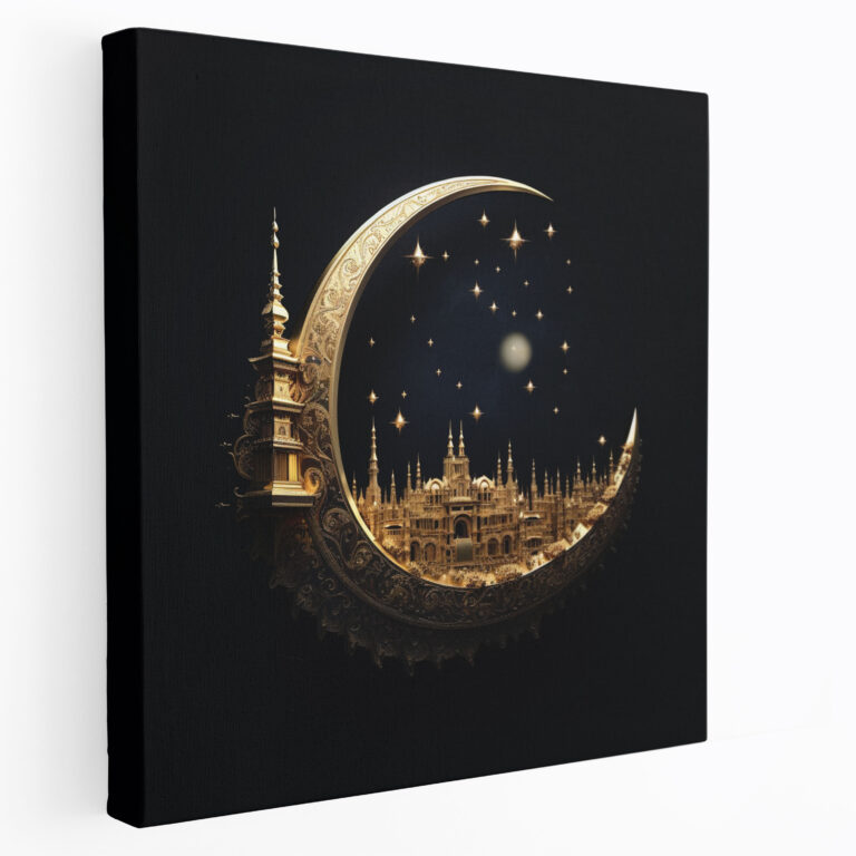 Majestic Crescent Moon Ottoman Empire Canvas Print