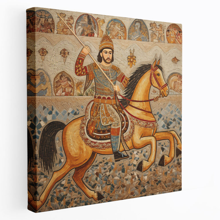 Golden Ottoman Mosaic Canvas Print
