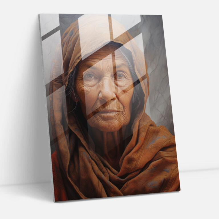 Old Peoples Modern Art - Old Peoples, Glass Art, Glass Wall Art, Wall Decoration