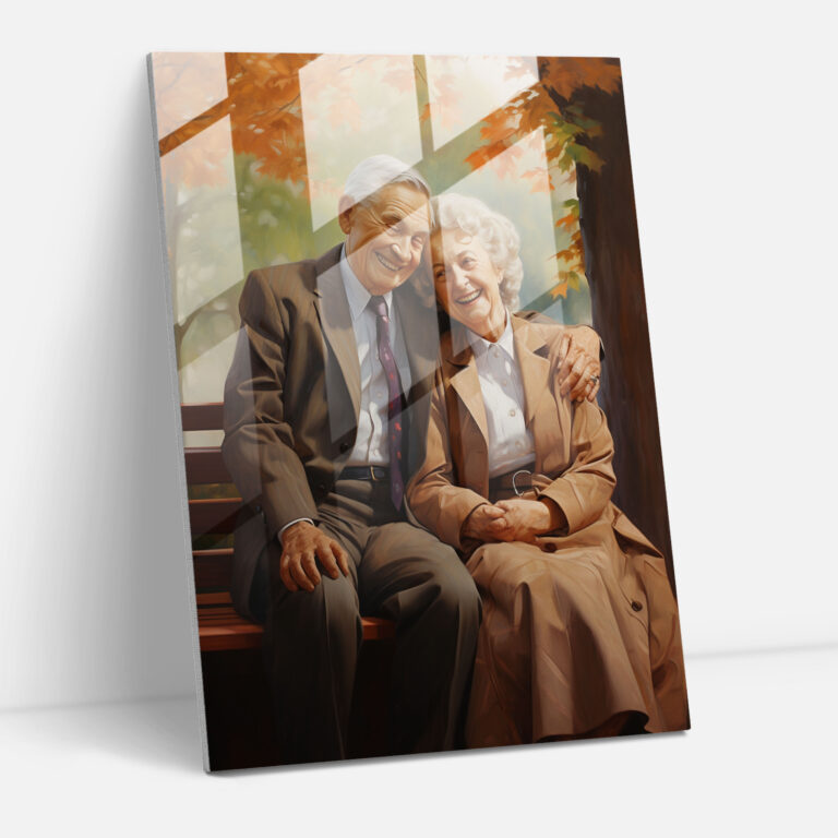 Old Peoples Glass Print - Old Peoples, Home Decoration, Glass Print, Glass Art
