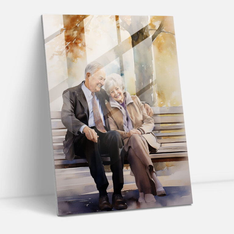 Old Peoples Glass Print - Old Peoples, Old Peoples, Home Decoration, Glass Art