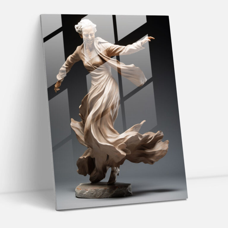 Elegant Dance Glass Print - Old Peoples, Glass Art, Glass Wall Art, Old Peoples