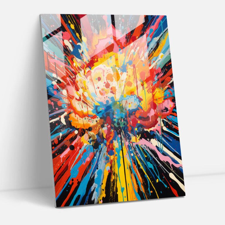 Oppenheimer Glass Print - Oppenheimer, Explosion, Glass Art, Abstract Painting