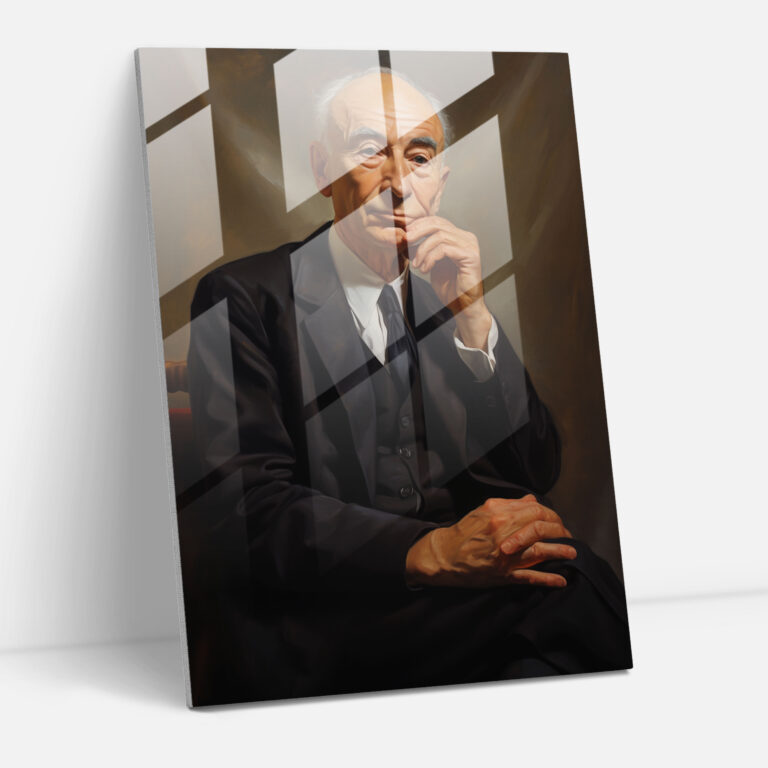Oppenheimer Home Decoration - Oppenheimer, Realistic Portrait, Wall Decoration, Glass Print