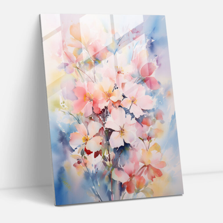 Oppenheimer Wall Decoration - Oppenheimer, Glass Wall Art, Home Decoration, Blooming Flowers