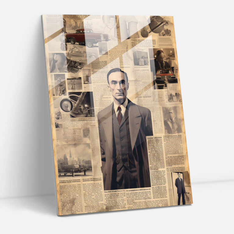 Oppenheimer Modern Art - Oppenheimer, Collage, Glass Art, Wall Decoration