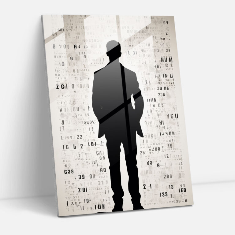 Oppenheimer Glass Print - Oppenheimer, Formulas, Glass Print, Minimalist Illustration