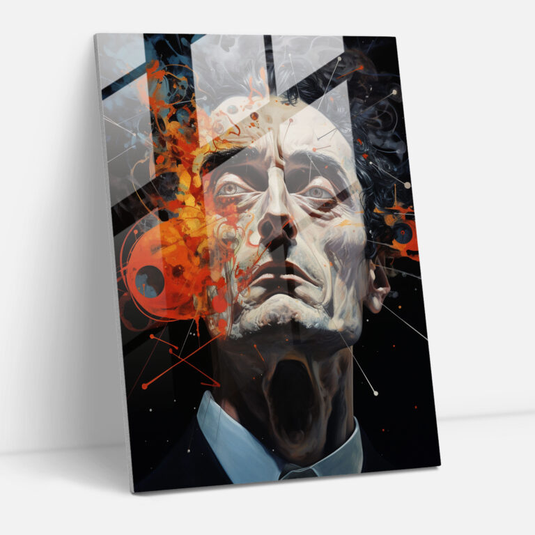 Oppenheimer Wall Decoration - Oppenheimer, Glass Print, Surrealist Artwork, Oppenheimer