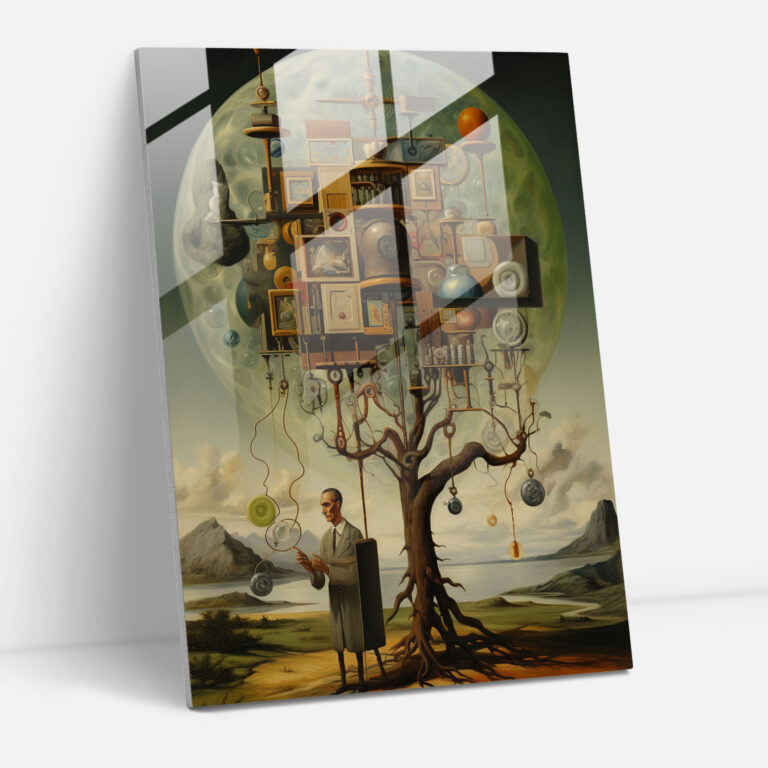 Oppenheimer Glass Wall Art - Oppenheimer, Wall Decoration, Home Decoration, Surrealistic