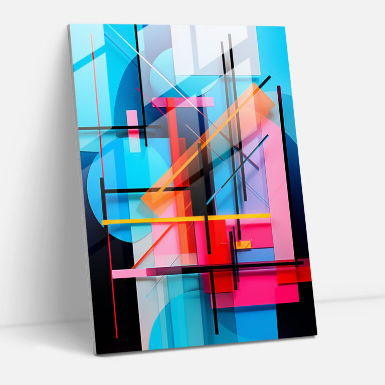 Geometric Glass Print - Oppenheimer's Icon - Oppenheimer, Glass Wall Art, Glass Print, Geometric Abstraction