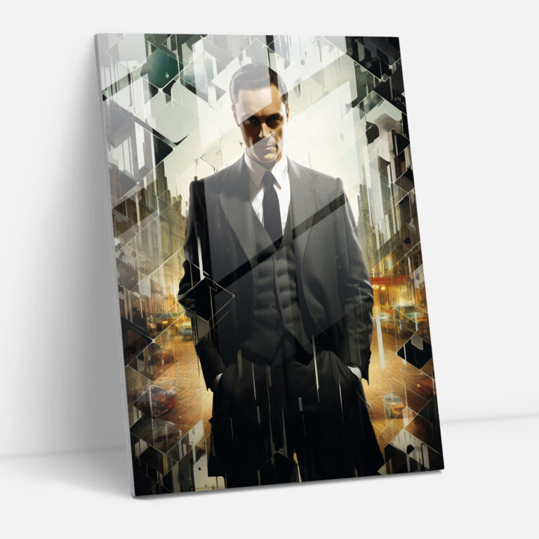 Oppenheimer Vintage-Inspired Glass Print - Oppenheimer, Glass Wall Art, Vintage-Inspired, Wall Decoration