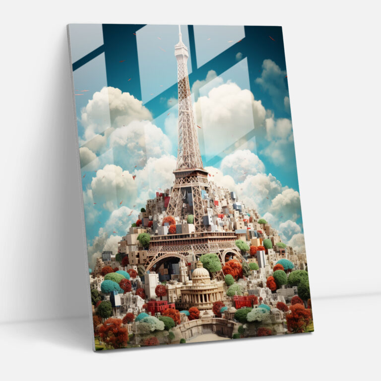 Oppenheimer Glass Print - Global Landmarks - Oppenheimer, Home Decoration, Digital Collage, Oppenheimer