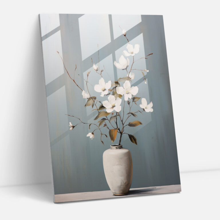 Oppenheimer Glass Print - Minimalist Floral - Oppenheimer, Glass Art, Minimalist Floral Painting, Flowers