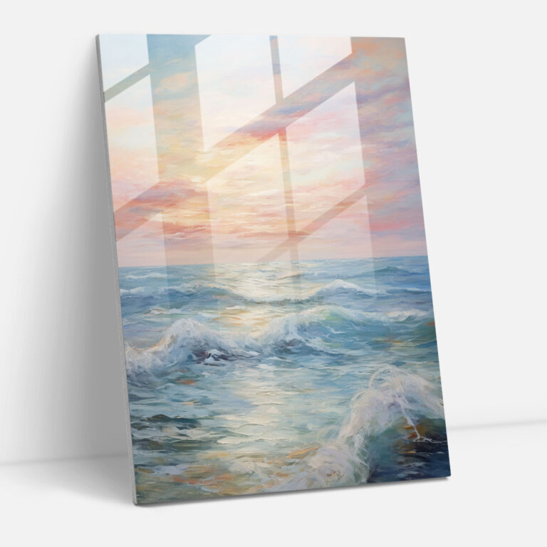Oppenheimer Glass Print - Serene Seascape - Oppenheimer, Ocean, Glass Wall Art, Modern Art