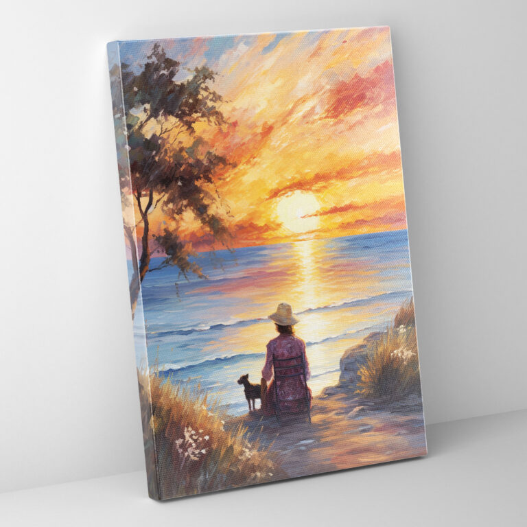 Old Peoples Wall Decoration - Old Peoples, Sunset, Wall Decoration, Canvas