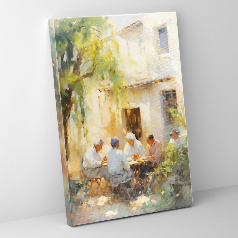 Old Peoples Wall Decoration - Old Peoples, Canvas Wall Art, Impressionist Style, Warmth