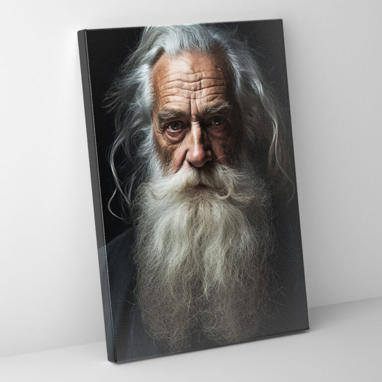Old Peoples Canvas Print - Old Peoples, Photorealistic Portrait, Wall Art, Canvas Wall Art