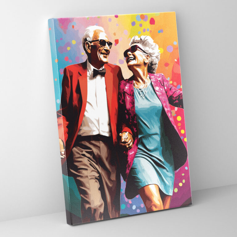 Old Peoples Wall Decoration - Old Peoples, Love, Home Decoration, Canvas Wall Art